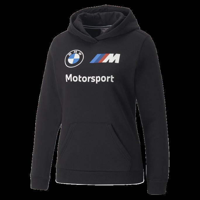 Svart Bmw M Motorsport Essentials Logo Hettegenser Kvinner Puma På Salg
