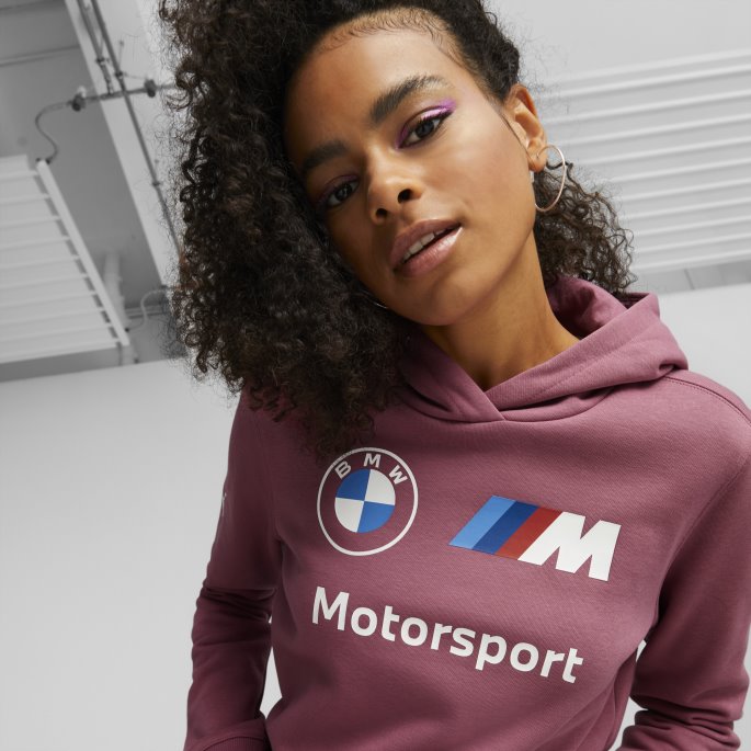 Puma På Tilbud Bmw M Motorsport Nødvendigheter Damelogo Hettegenser Støvete Orkidé