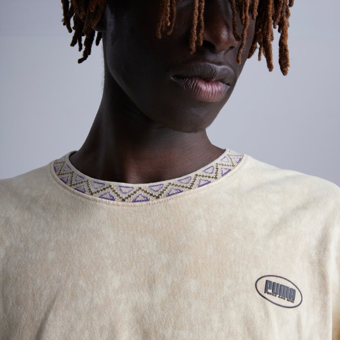 Puma På Tilbud X Fordeler Og Mini T-skjorte Med Trykk For Menn Lys Sand-_aop
