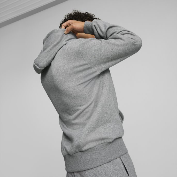 Puma På Tilbud Mellomgrå Lyng Posterize Basketball Hettegenser For Menn