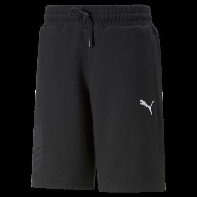 Svart Puma På Salg Grafisk Booster Basketballshorts For Menn
