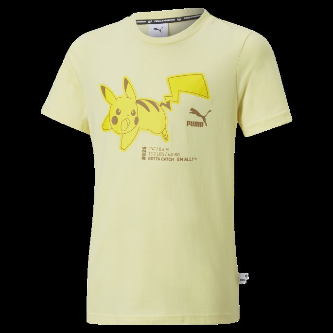 Puma På Tilbud X Pokmon Big Kids' T-skjorte Blek Sitron