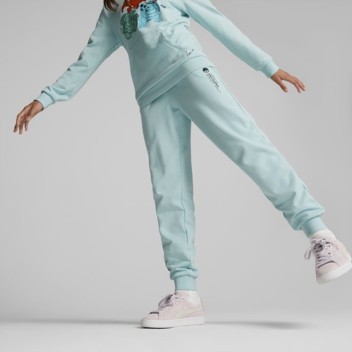 Puma På Tilbud X Pokmon Store Joggebukser For Barn Light Aqua