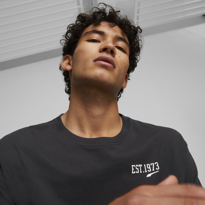 Puma På Salg 1973 Kortermet Basketball T-skjorte For Menn Svart