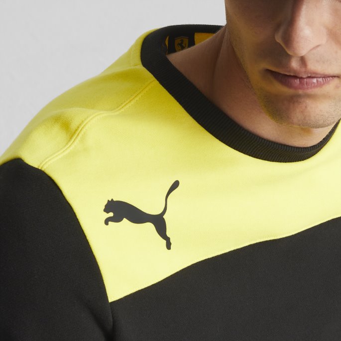 Svart Scuderia Ferrari Race Assembly Crew Motorsport Sweatshirt Menn Puma På Tilbud