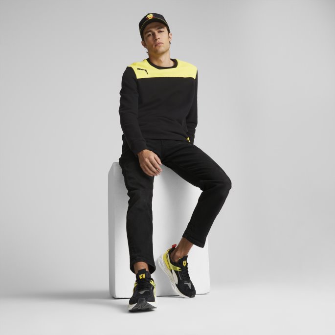 Svart Scuderia Ferrari Race Assembly Crew Motorsport Sweatshirt Menn Puma På Tilbud