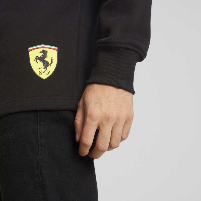 Svart Scuderia Ferrari Race Assembly Crew Motorsport Sweatshirt Menn Puma På Tilbud
