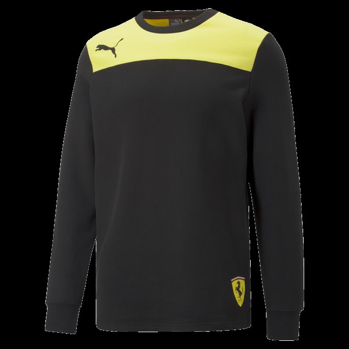 Svart Scuderia Ferrari Race Assembly Crew Motorsport Sweatshirt Menn Puma På Tilbud