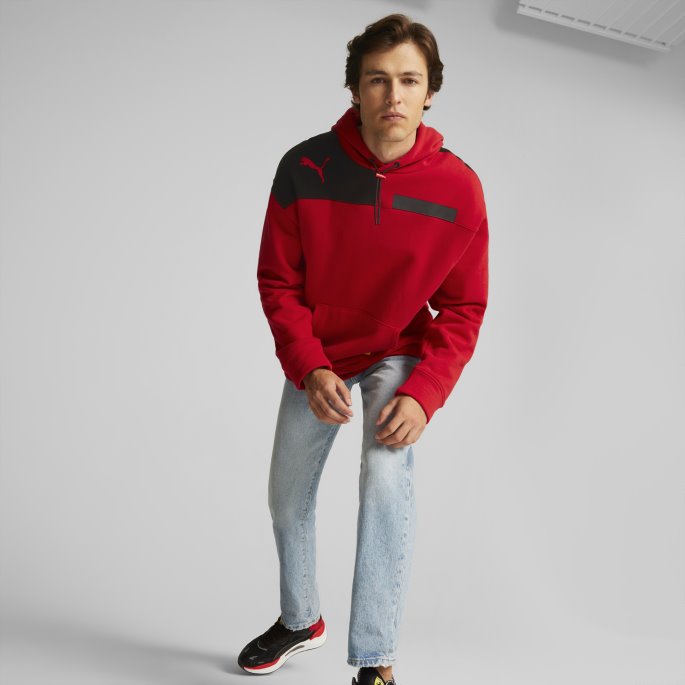 Puma På Salg Scuderia Ferrari Race Assembly Motorsport Hettegenser Menn
