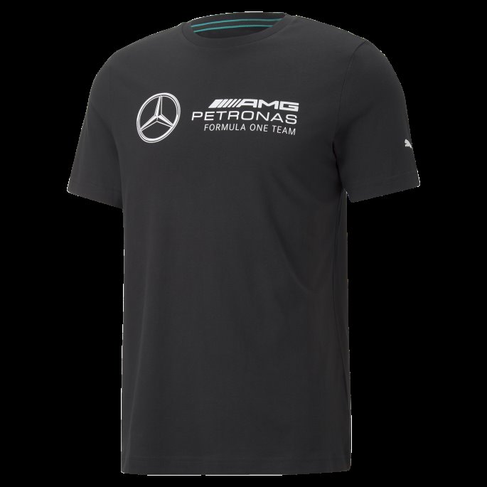 Mercedes-amg Petronas Motorsport F1 Essentials Logo Tee Herre Svart Puma På Salg