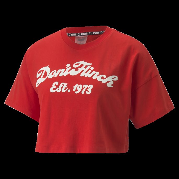 Mod Kvinners Basketball Crop Top Puma På Salg Høyrisiko Rød