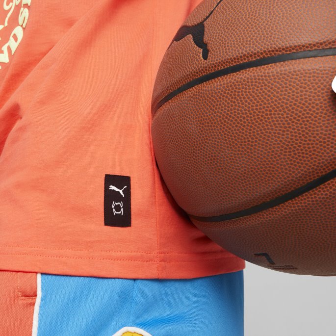 Hot Coral Puma På Salg Rebound Kortermet Basketball Tee 1 Menn