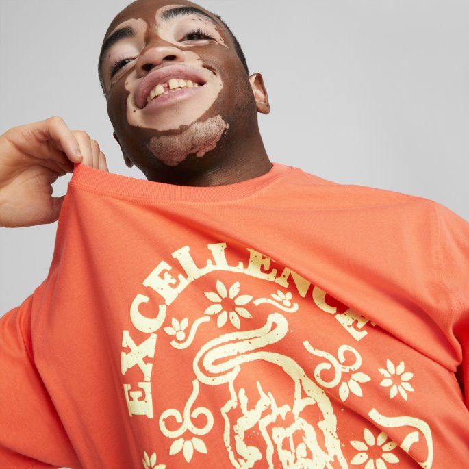 Hot Coral Puma På Salg Rebound Kortermet Basketball Tee 1 Menn