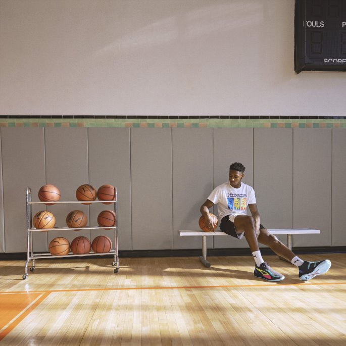 Hvit Rebound Kortermet Basketball T-skjorte 2 Menn Puma På Salg
