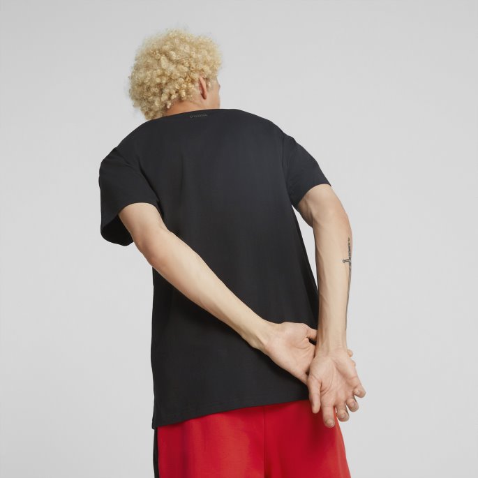 Svart Puma På Salg Rebound Kortermet Basketball Tee Menn