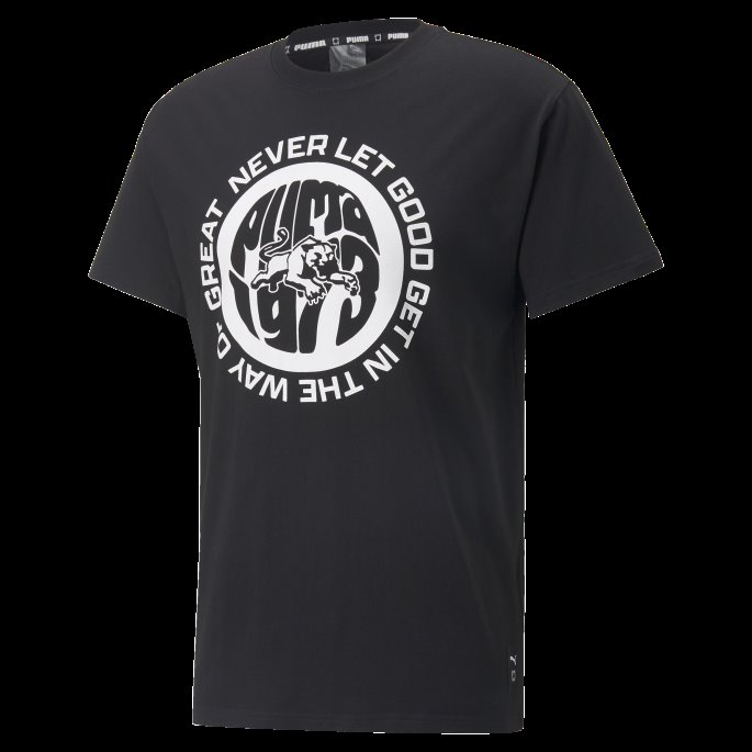 Svart Puma På Salg Rebound Kortermet Basketball Tee Menn