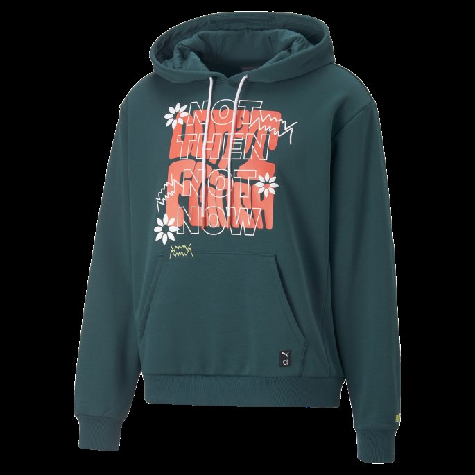 Puma På Tilbud Varsity Green Run It Back Basketball Hettegenser 2 Menn