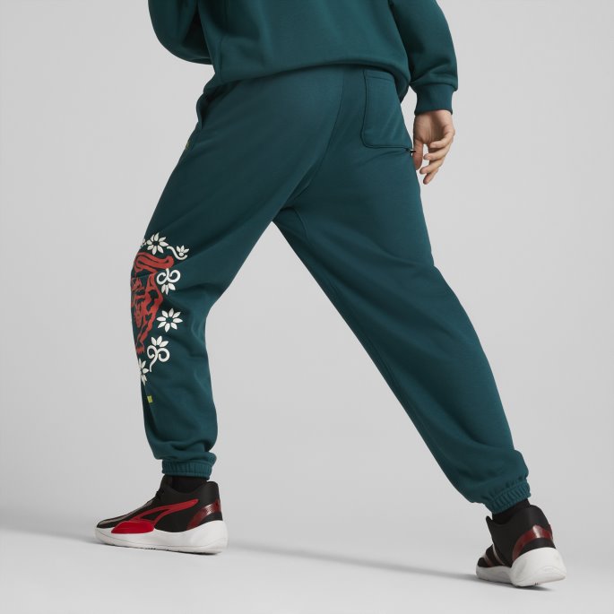Run It Back Basketball Bukser Menn Puma På Tilbud Varsity Green