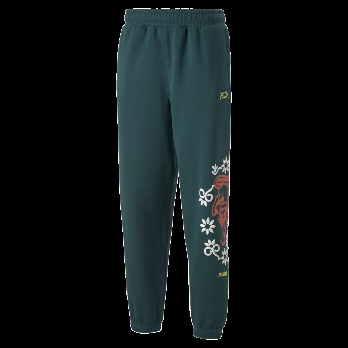 Puma På Tilbud Varsity Green Run It Back Basketball Joggebukser For Menn