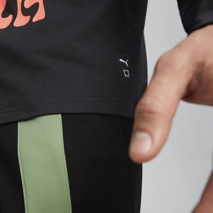 Sort Run It Back Langermet Basketball T-skjorte For Menn Puma På Salg