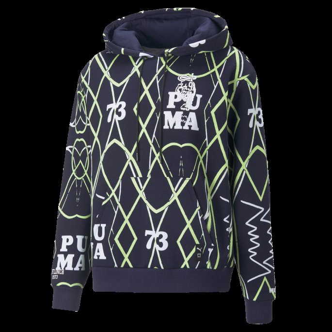 Peacoat Run It Back Trykt Basketball Hettegenser For Menn Puma På Salg