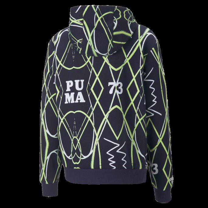Peacoat Run It Back Trykt Basketball Hettegenser For Menn Puma På Salg