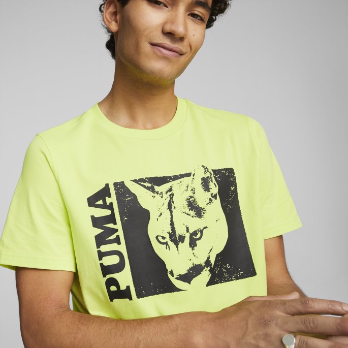 Puma På Salg Timeout Kortermet Basketball T-skjorte 3 Menn Lys Lime
