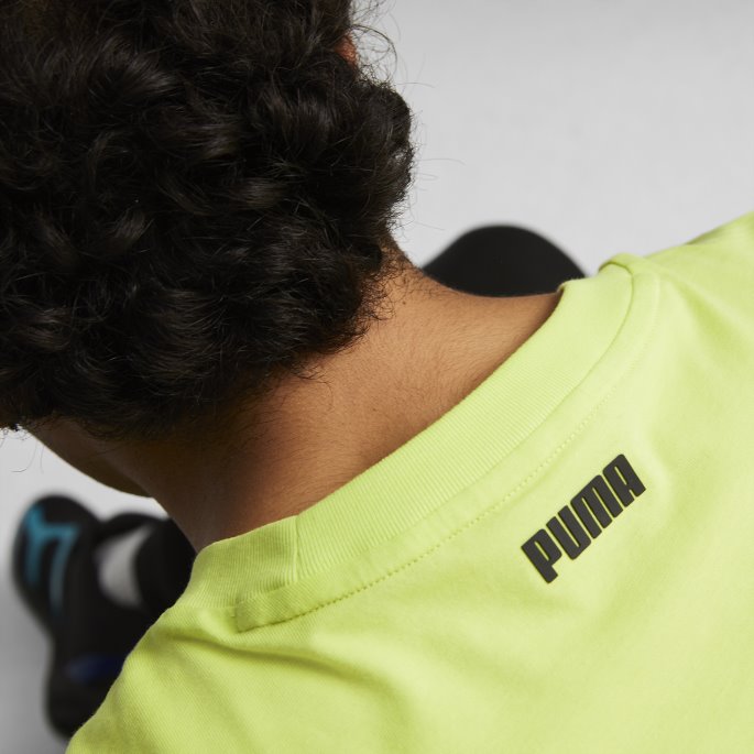Puma På Salg Timeout Kortermet Basketball T-skjorte 3 Menn Lys Lime