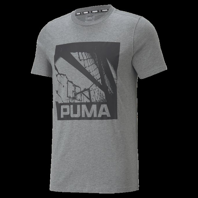 Mellomgrå Lyng Timeout Kortermet Basketball T-skjorte For Menn Puma På Salg
