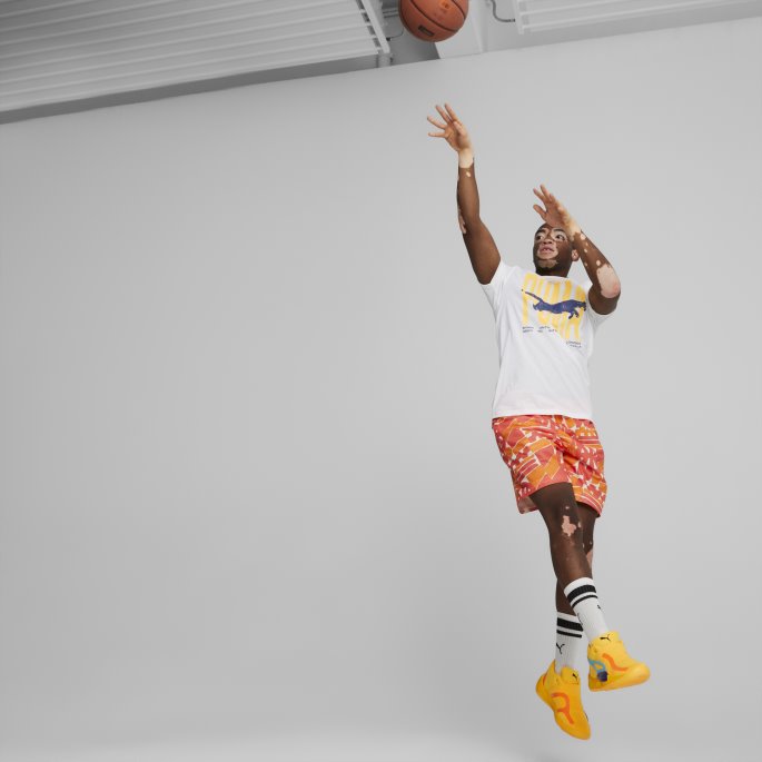 Puma På Tilbud Hvit Boks Ut Kortermet Basketball T-skjorte 2 Menn