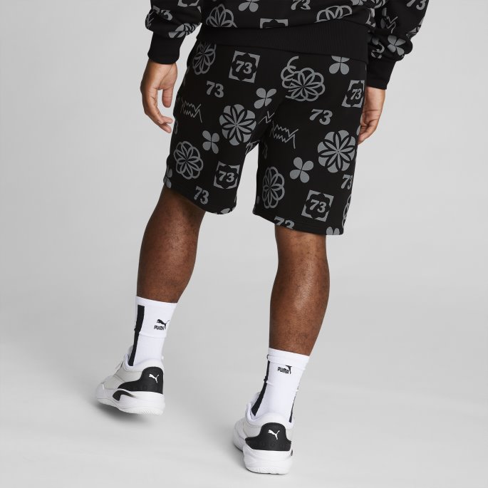 Svart Booster Clyde Print Basketballshorts Menn Puma På Salg