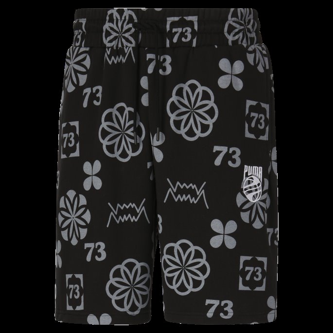 Svart Booster Clyde Print Basketballshorts Menn Puma På Salg