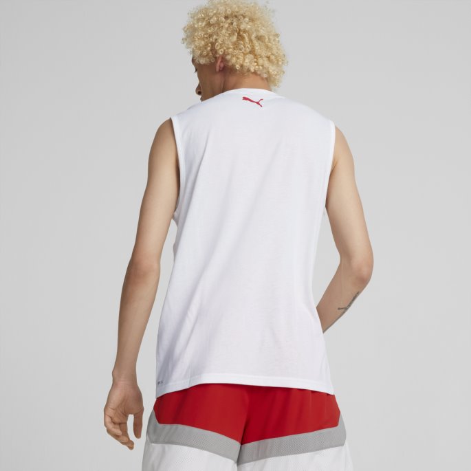 Hvit Fast Break Basketball Herre Tank Top Puma På Salg