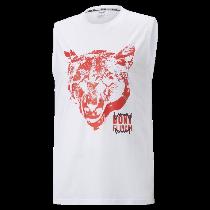 Fast Break Herre Basketball Tank Top Hvit Puma På Salg
