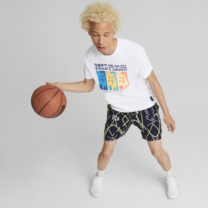 Peacoat Halvbane Basketballshorts Menn Puma På Salg