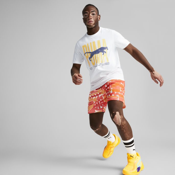 Spin Move Herre Basketballshorts Puma På Tilbud Spectra Gul