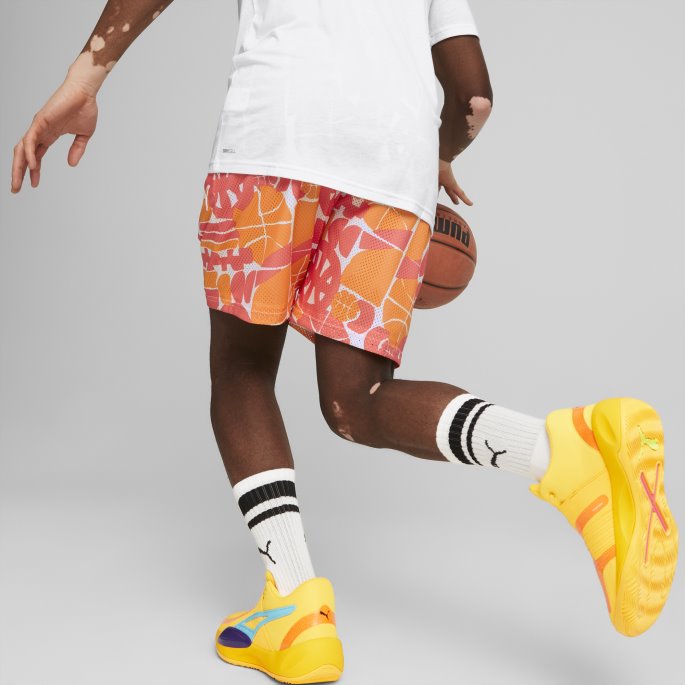 Spectra Gul Puma På Salg Spin Move Basketballshorts Herre
