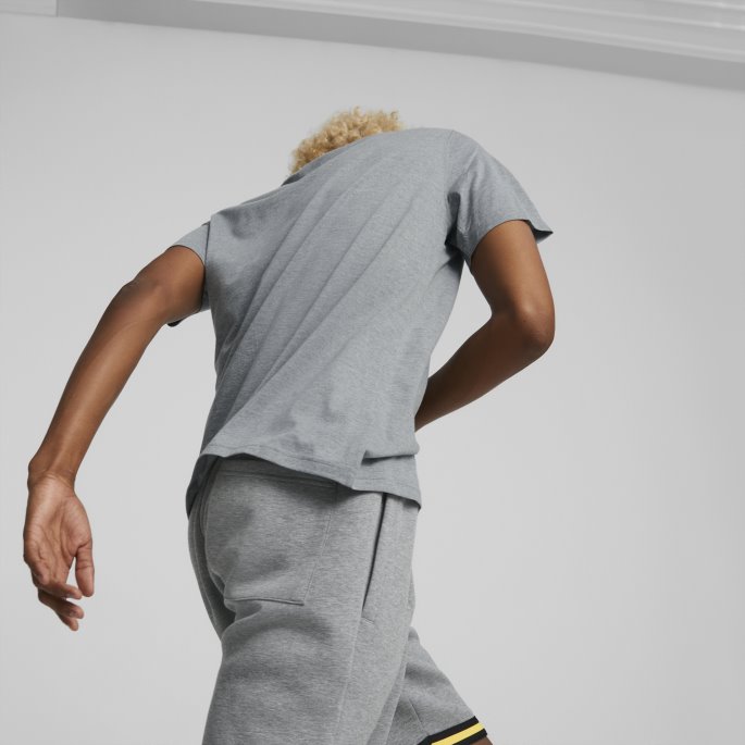 Puma På Tilbud Mellomgrå Lyng Boks Ut Kortermet Basketball T-skjorte For Menn