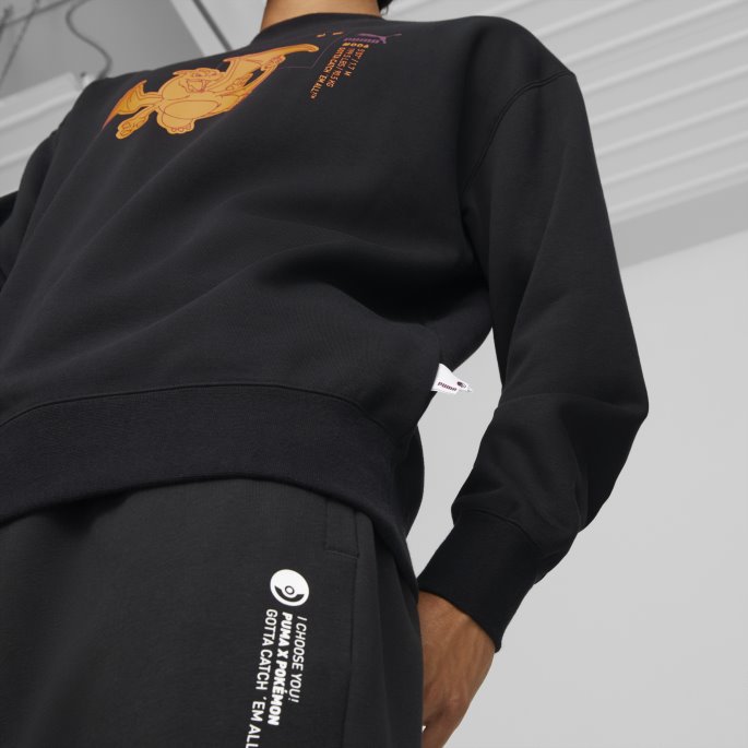 Puma På Tilbud X Pokmon Relaxed Crewneck Sweatshirt Herre Sort