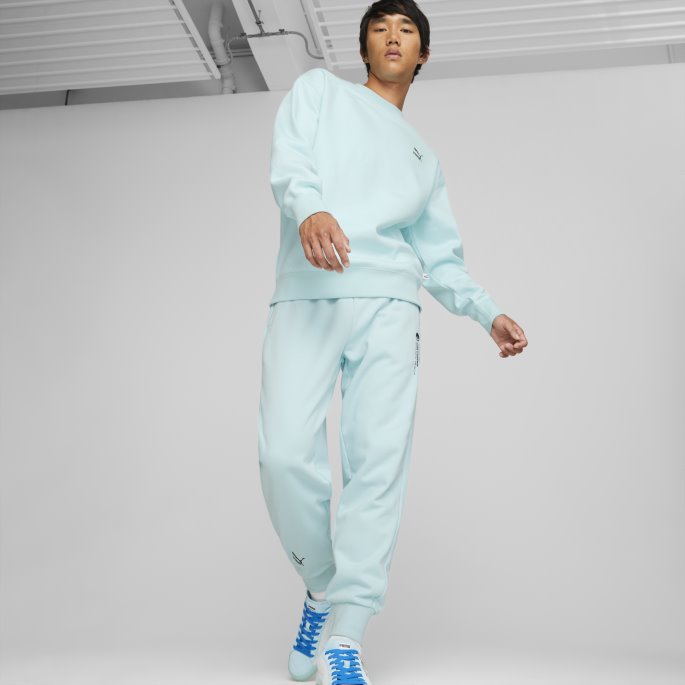 Puma På Tilbud X Pokmon Herre Avslappet Genser Med Rund Hals Lett Aqua