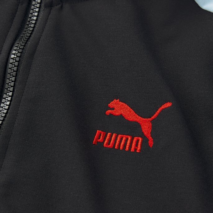 Puma På Tilbud X Dua Lipa Dame T7 Jakke Svart-blå Glød
