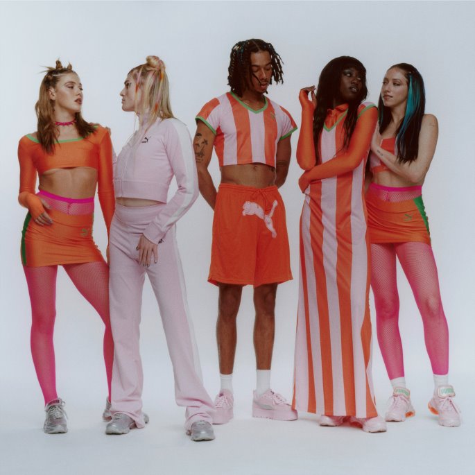 Puma På Tilbud X Dua Lipa T7 Damejakke Rosa Dame-hvit