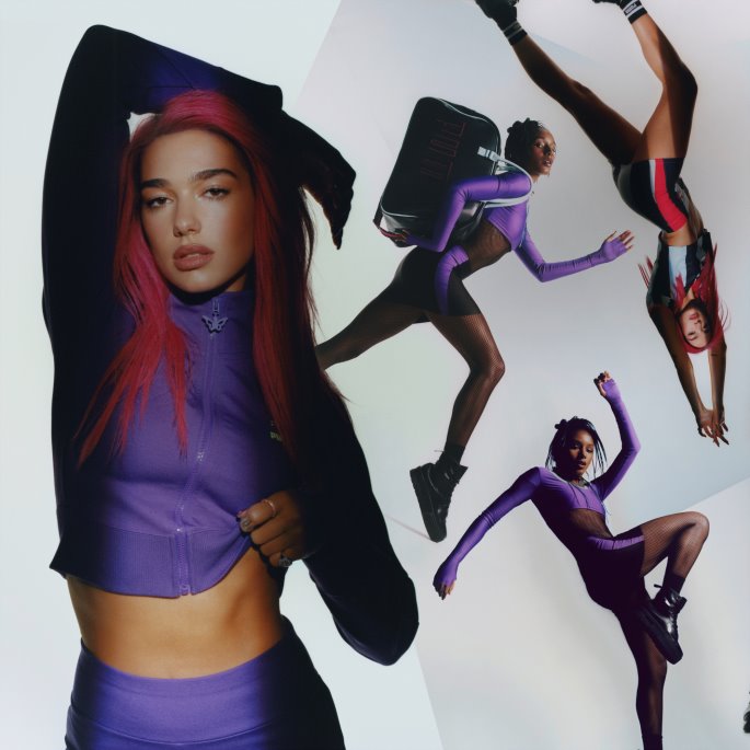 Puma På Tilbud X Dua Lipa T7 Jakke Dame Royal Lilla-svart