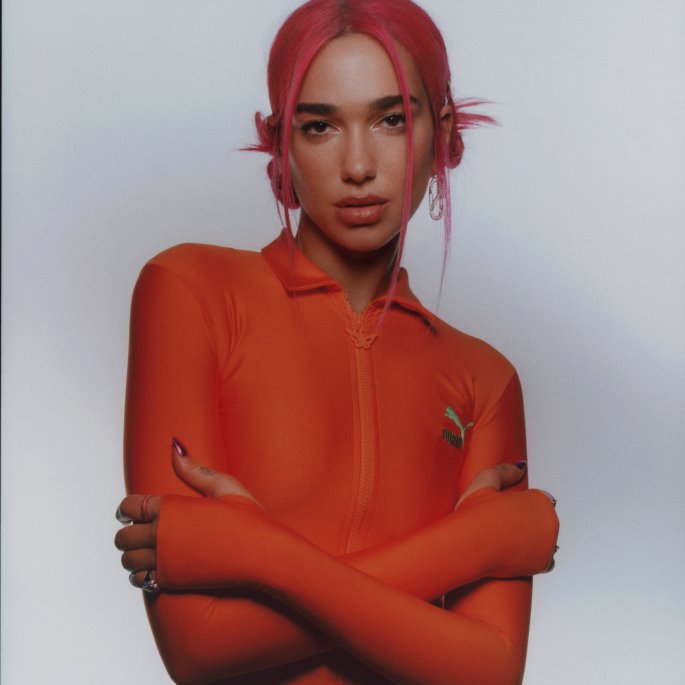 Puma På Tilbud X Dua Lipa Tilpasset T-skjorte Gulrot For Kvinner