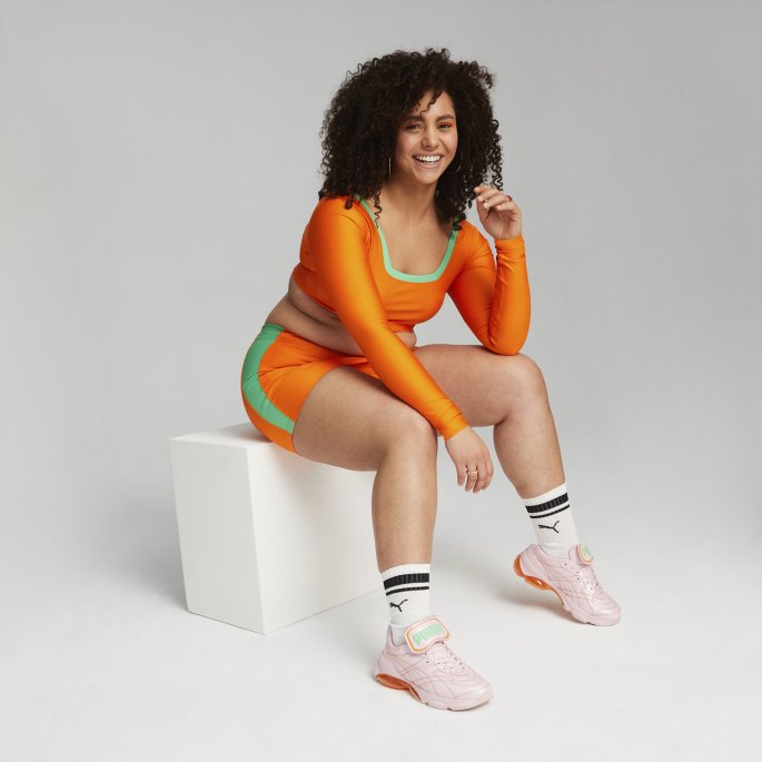 Puma På Tilbud X Dua Lipa Kvinners Langermet T-skjorte Gulrot
