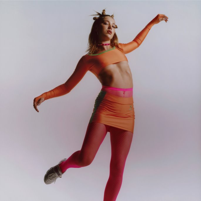 Puma På Tilbud X Dua Lipa Langermet Kvinners Crop Tee Gulrot