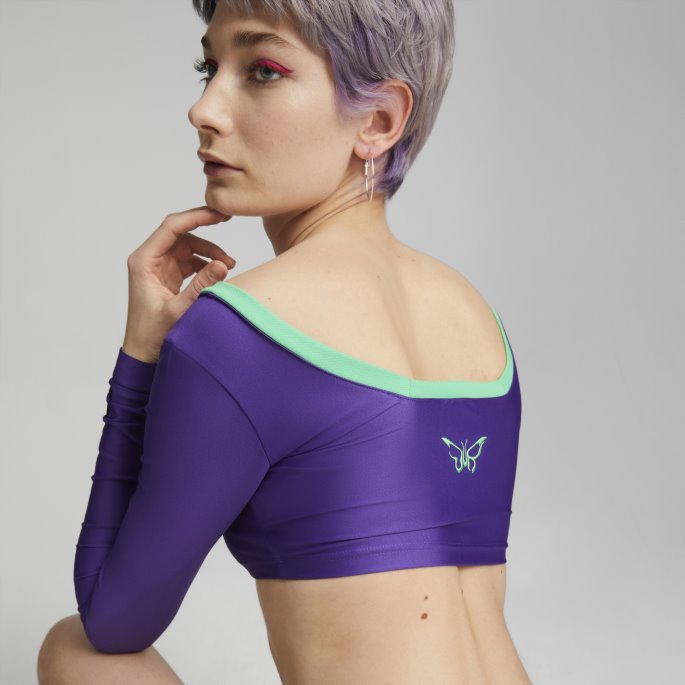 Puma På Tilbud X Dua Lipa Langermet T-skjorte For Kvinner Royal Lilla