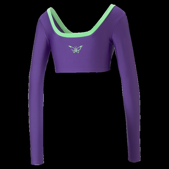 Puma På Tilbud X Dua Lipa Langermet T-skjorte For Kvinner Royal Lilla