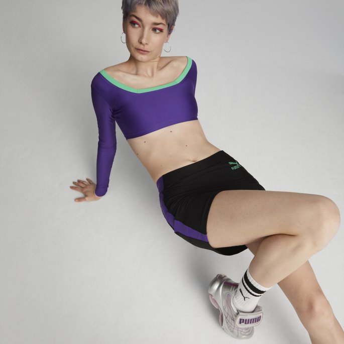 Puma På Tilbud X Dua Lipa Dame Mini Skort Svart