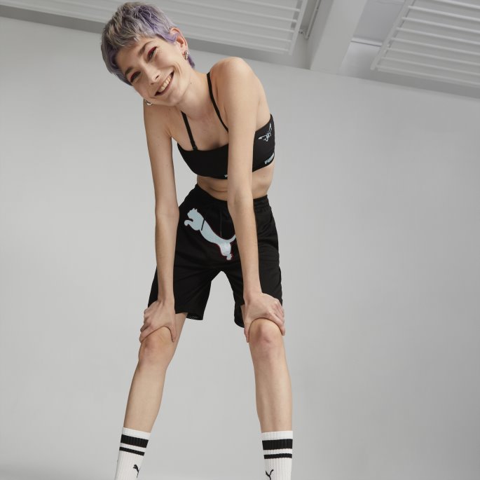 Puma På Tilbud X Dua Lipa Basketballshorts Dame Svart